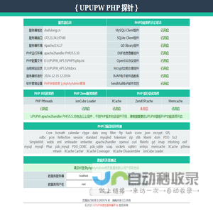 PHP探针-UPUPW绿色服务器平台APACHE专用版