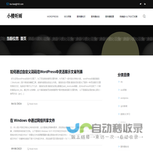 wordpress主题定制|外贸建站|SEO-小楼听雨