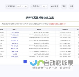 新程序开发泛程序系统授权信息公示 - 泛程序自主授权系统