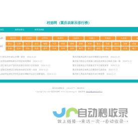 重庆农家乐排行榜推荐_重庆农家乐哪家好-村游网